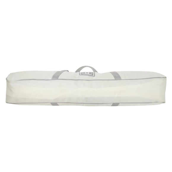 CHANEL Ski Case Sports Line Bag Nylon White Silver CC Auth BA5290V
