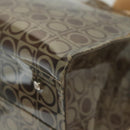 Salvatore Ferragamo Gancini Tote Bag Vinyl Brown Auth BA5292-14