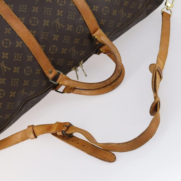 LOUIS VUITTON Monogram Keepall Bandouliere 60 Boston Bag M41412 LV Auth BA5295