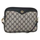 GUCCI GG Supreme Shoulder Bag PVC Navy Gold 97 02 068 Auth BA5298-1