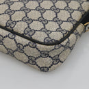 GUCCI GG Supreme Shoulder Bag PVC Navy Gold 97 02 068 Auth BA5298-8