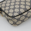 GUCCI GG Supreme Shoulder Bag PVC Navy Gold 97 02 068 Auth BA5298-15