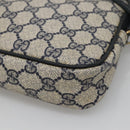 GUCCI GG Supreme Shoulder Bag PVC Navy Gold 97 02 068 Auth BA5298-16