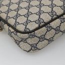 GUCCI GG Supreme Shoulder Bag PVC Navy Gold 97 02 068 Auth BA5298-17