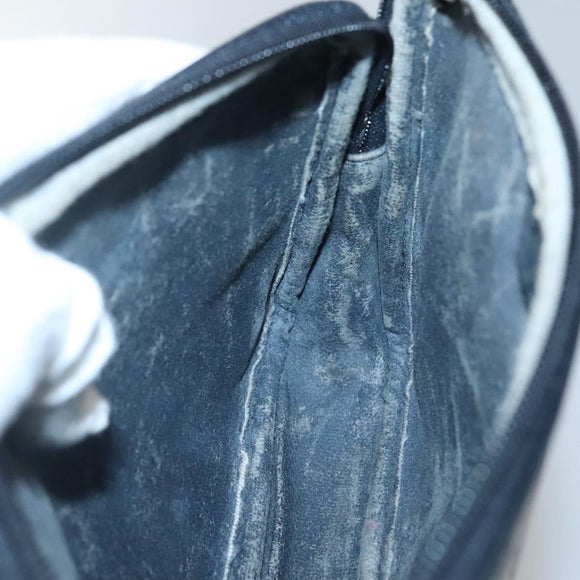 GUCCI GG Supreme Shoulder Bag PVC Navy Gold 97 02 068 Auth BA5298