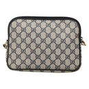 GUCCI GG Supreme Shoulder Bag PVC Navy Gold 97 02 068 Auth BA5298-2
