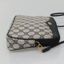 GUCCI GG Supreme Shoulder Bag PVC Navy Gold 97 02 068 Auth BA5298-4