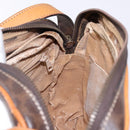 CELINE Macadam Canvas Shoulder Bag PVC Leather Brown Gold Auth BA5299-20