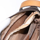 CELINE Macadam Canvas Shoulder Bag PVC Leather Brown Gold Auth BA5299-11