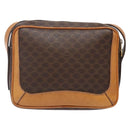 CELINE Macadam Canvas Shoulder Bag PVC Leather Brown Gold Auth BA5299-2