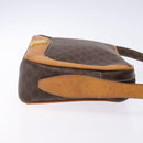 CELINE Macadam Canvas Shoulder Bag PVC Leather Brown Gold Auth BA5299-3