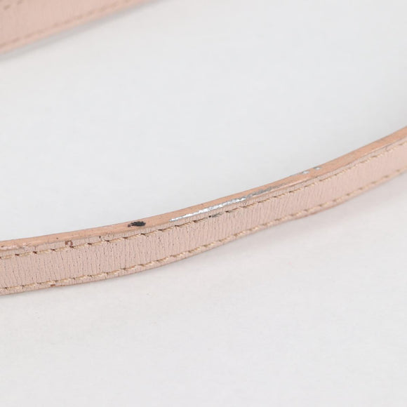 FENDI PETITE 2JOURS Hand Bag Leather 2way Beige Silver Auth BA5301