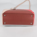 FENDI PETITE 2JOURS Hand Bag Leather 2way Beige Silver Auth BA5301-6