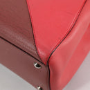 FENDI PETITE 2JOURS Hand Bag Leather 2way Beige Silver Auth BA5301-18