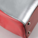 FENDI PETITE 2JOURS Hand Bag Leather 2way Beige Silver Auth BA5301-19