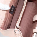 FENDI PETITE 2JOURS Hand Bag Leather 2way Beige Silver Auth BA5301-11