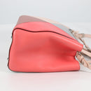 FENDI PETITE 2JOURS Hand Bag Leather 2way Beige Silver Auth BA5301-5