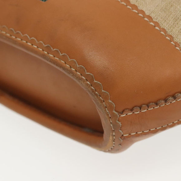 LOEWE Shoulder Bag Canvas Beige Auth BA5302