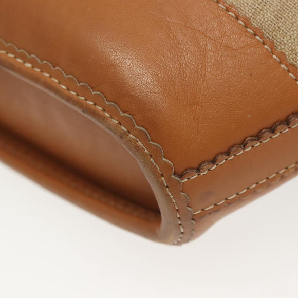 LOEWE Shoulder Bag Canvas Beige Auth BA5302