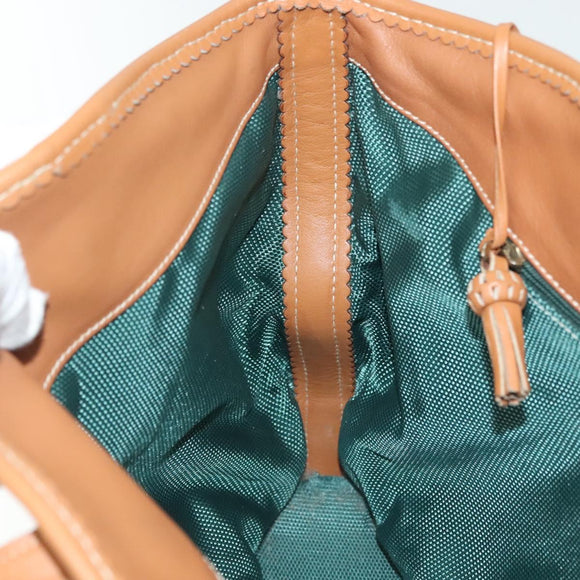 LOEWE Shoulder Bag Canvas Beige Auth BA5302