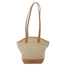 LOEWE Shoulder Bag Canvas Beige Auth BA5302-13