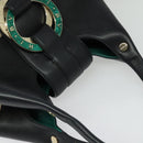 BVLGARI Chandra Shoulder Bag Leather Beige Gold Auth BA5303-6