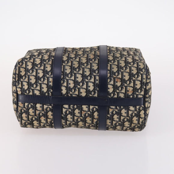 Christian Dior Trotter Canvas Hand Bag Navy Auth BA5304