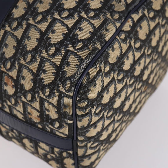 Christian Dior Trotter Canvas Hand Bag Navy Auth BA5304