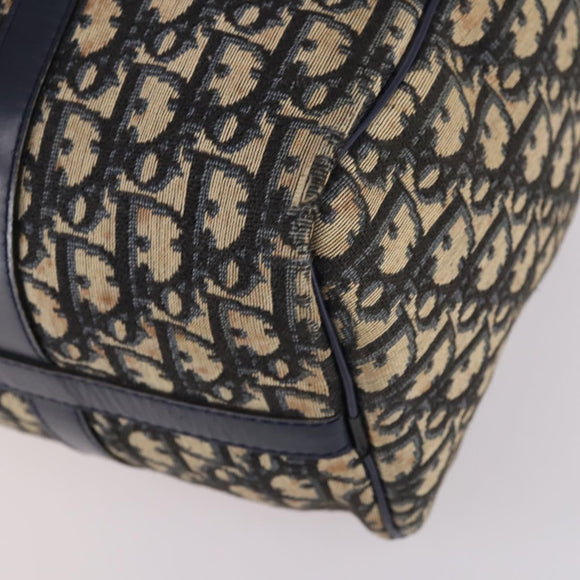 Christian Dior Trotter Canvas Hand Bag Navy Auth BA5304