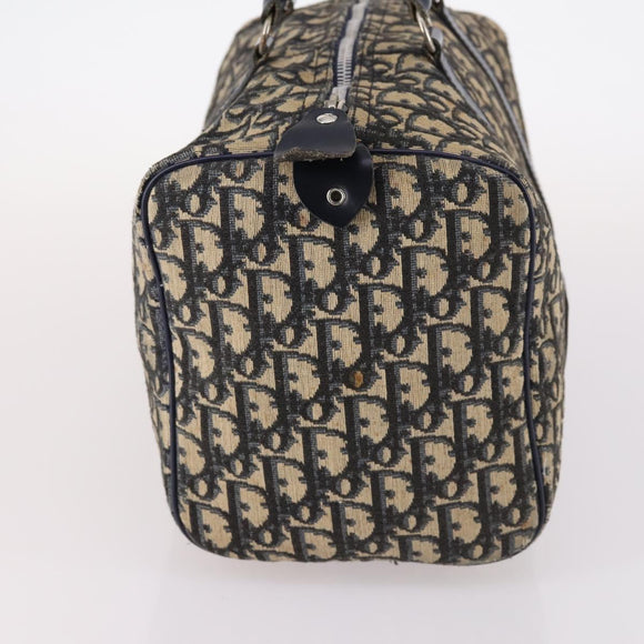 Christian Dior Trotter Canvas Hand Bag Navy Auth BA5304