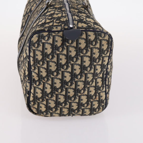 Christian Dior Trotter Canvas Hand Bag Navy Auth BA5304