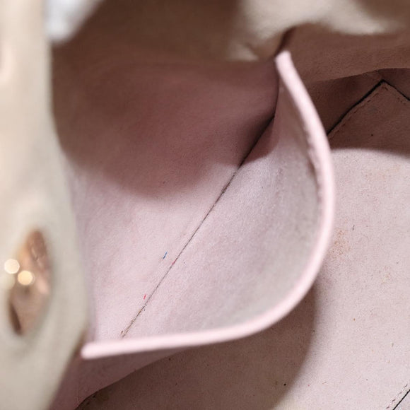 VALENTINO Studs Tote Bag Leather Pink Gold Auth BA5305