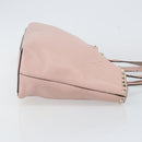 VALENTINO Studs Tote Bag Leather Pink Gold Auth BA5305-3