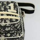 Christian Dior Trotter Canvas Shoulder Bag PVC Black Silver Auth BA5306-14