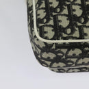 Christian Dior Trotter Canvas Shoulder Bag PVC Black Silver Auth BA5306-15