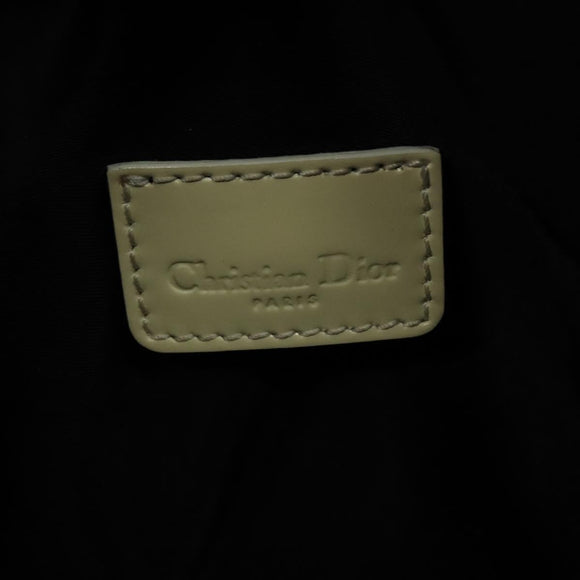 Christian Dior Trotter Canvas Shoulder Bag PVC Black Silver Auth BA5306