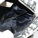 Christian Dior Trotter Canvas Shoulder Bag PVC Black Silver Auth BA5306-18