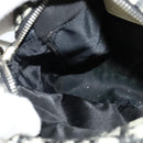 Christian Dior Trotter Canvas Shoulder Bag PVC Black Silver Auth BA5306-19