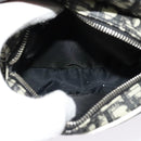 Christian Dior Trotter Canvas Shoulder Bag PVC Black Silver Auth BA5306-20