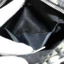 Christian Dior Trotter Canvas Shoulder Bag PVC Black Silver Auth BA5306-21