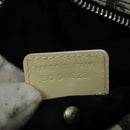 Christian Dior Trotter Canvas Shoulder Bag PVC Black Silver Auth BA5306-11