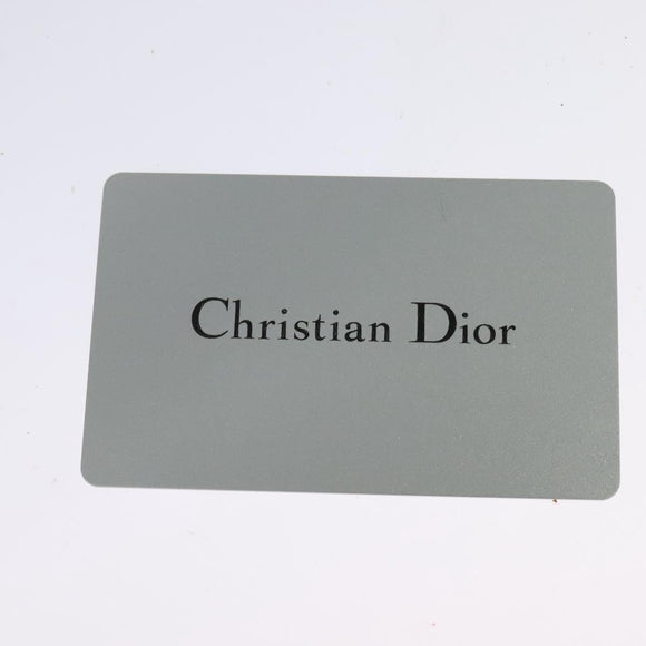 Christian Dior Trotter Canvas Shoulder Bag PVC Black Silver Auth BA5306