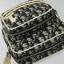 Christian Dior Trotter Canvas Shoulder Bag PVC Black Silver Auth BA5306-6