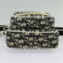 Christian Dior Trotter Canvas Shoulder Bag PVC Black Silver Auth BA5306-5