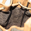 SAINT LAURENT Shoulder Bag Leather Black Gold Auth BA5308-18