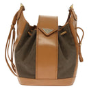 SAINT LAURENT Shoulder Bag Leather Black Gold Auth BA5308-2