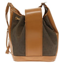 SAINT LAURENT Shoulder Bag Leather Black Gold Auth BA5308-3