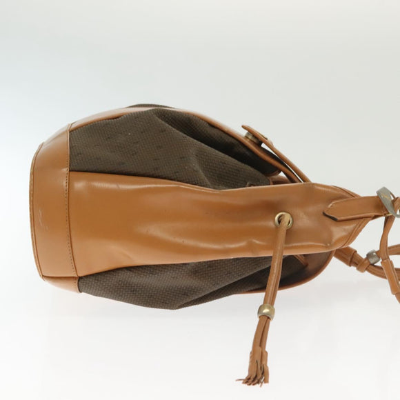 SAINT LAURENT Shoulder Bag Leather Black Gold Auth BA5308