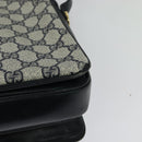 GUCCI GG Supreme Shoulder Bag PVC Navy Gold Auth BA5311-17