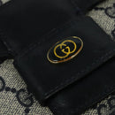 GUCCI GG Supreme Shoulder Bag PVC Navy Gold Auth BA5311-18